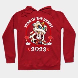 Year Of The Rabbit - Chinese New Year 2023 Lion Dance Zodiac Hoodie